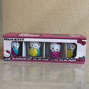 Hello Kitty Fruit 4-Pack Mini Glass Set, 1.5 Ounces